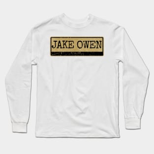 Aliska text black retro - Jake Owen Long Sleeve T-Shirt